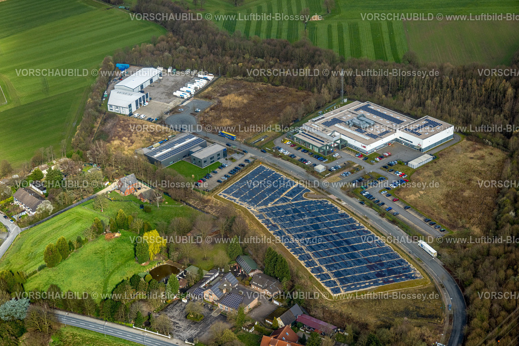 Bottrop260306488Kirchhellen | Luftbild, Gewerbegebiet mit Lenord, Bauer &amp; Co. GmbH und DOGA Steuerungstechnik GmbH, Baufläche an der Heinrich-Hertz-Straße, Rentfort, Gladbeck, Ruhrgebiet, Nordrhein-Westfalen, Deutschland