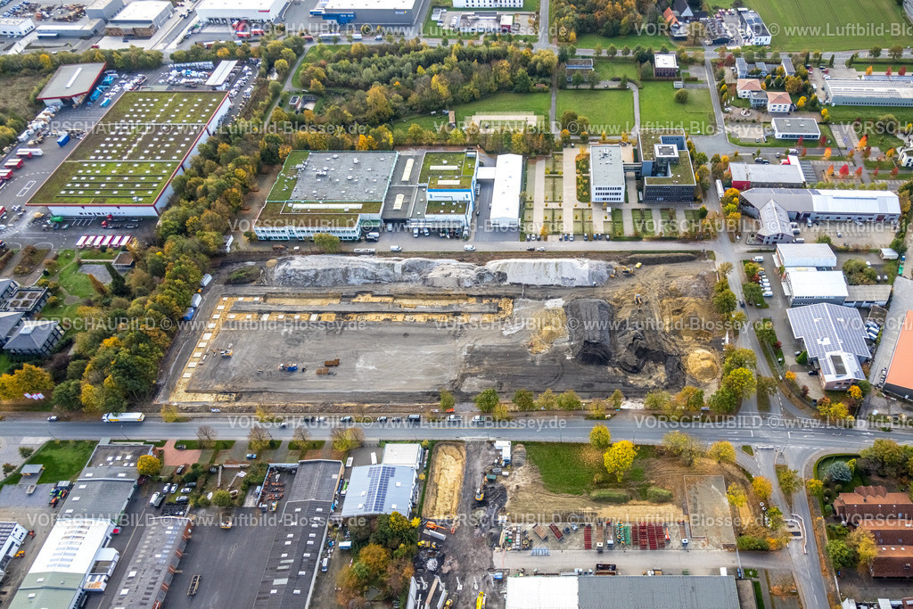 Hamm221012307 | Luftbild, Gewerbegebiet Oberster Kamp, Baugebiet, Rhynern, Hamm, Ruhrgebiet, Nordrhein-Westfalen, Deutschland