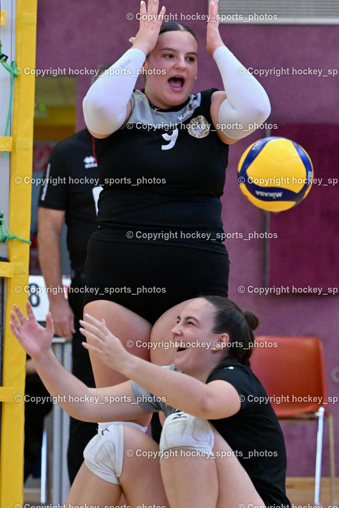 ASKÖ Volley Eagles vs. ATSE Graz 15.10.2023 | #16 KÖFLER Tamy, #9 DUCANOVIC Arijana