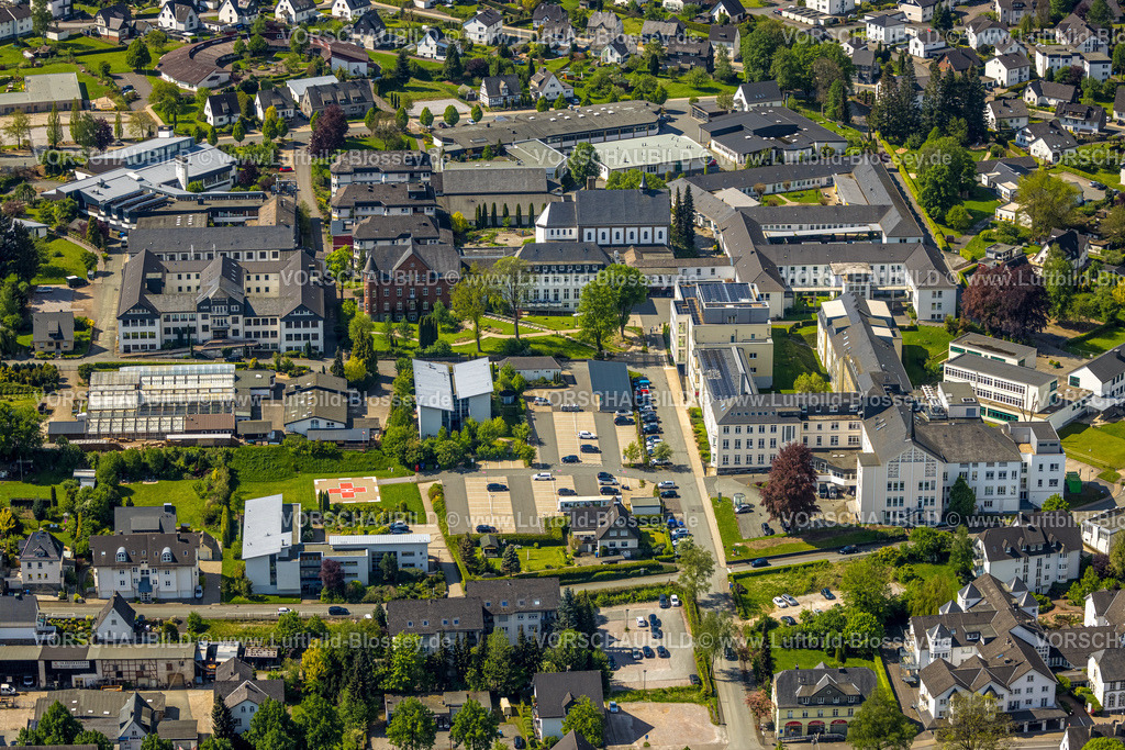 Olsberg240503212 | Luftbild, Elisabeth Klinik, Eduardus-Krankenhaus gGmbH, Bigge, Olsberg, Sauerland, Nordrhein-Westfalen, Deutschland
