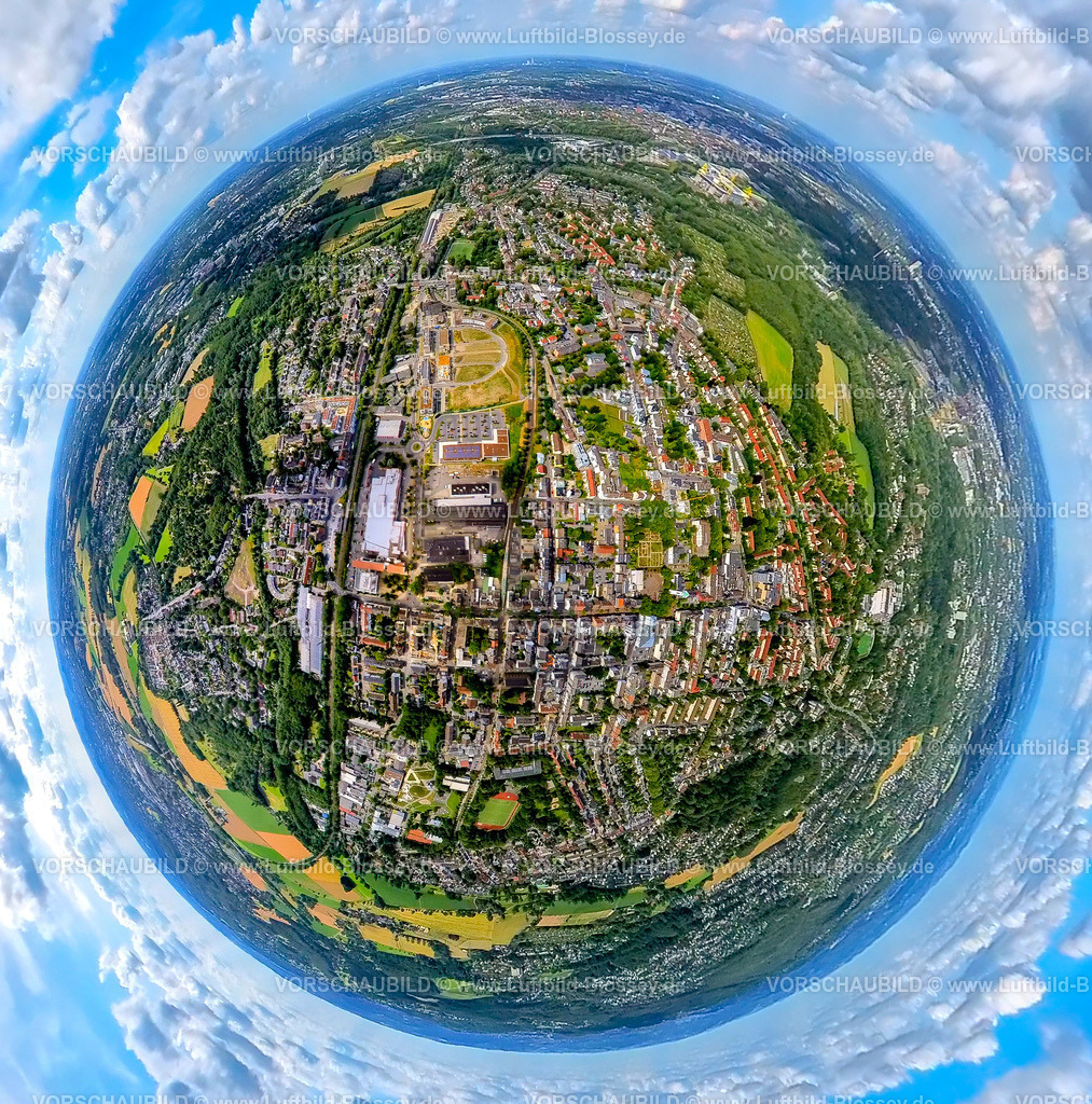 Dortmund230790028Hoerde | Luftbild, Baugebiet Hombrucher Bogen, Ortsansicht Hombruch, Erdkugel, Fisheye Aufnahme, Fischaugen Aufnahme, 360 Grad Aufnahme, tiny world, Stadtbezirk Hombruch, Dortmund, Ruhrgebiet, Nordrhein-Westfalen, Deutschland