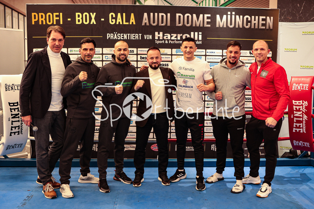 Profi - Box - Gala / Show Training | Die Protagonisten der Profi Box Gala in Munechen beim Showtraining / Robin Krasniqi / Shefat ISUFI / Burim HAZROLLI / Andreas SELAK / Juergen BRAEHMER