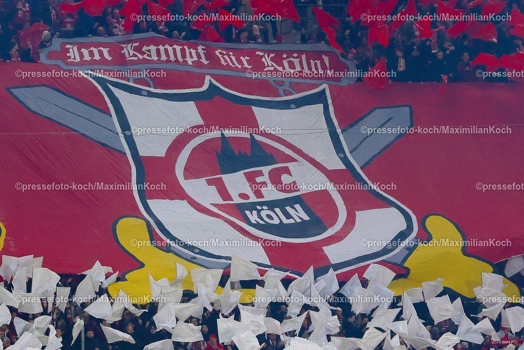 1FC14012601079 | 14.01.2026, Fußball, 1. FC Köln - FC Bayern München, 1. Fußball Bundesliga, 17. Spieltag, RheinEnergie-STADION, Saison 2025 2026: Fightclub Choreografie Choreo Choreography Schriftzug Banner DFB regulations prohibit any use of photographs as image sequences and or quasi-video.