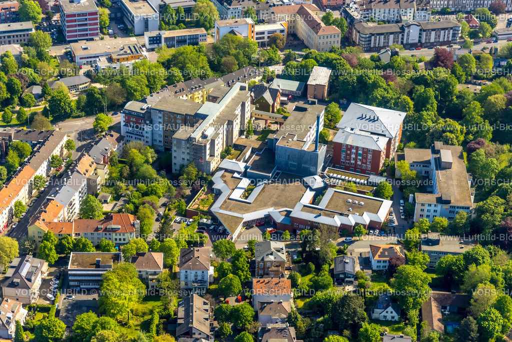 Hagen240503987 | Luftbild, Agaplesion Klinikum Hagen gGmbH, Krankenhaus Grünstraße, Wohngebiet, Wehringhausen, Hagen, Ruhrgebiet, Nordrhein-Westfalen, Deutschland