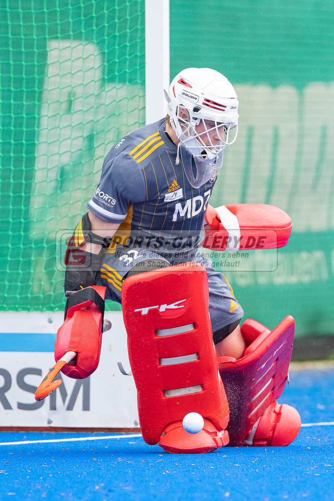 HK_20230422_107101 | 1. Bundesliga Herren Crefelder HTC - Düsseldorfer HC am 22.4.2023 Krefelder HTC ( CHTC ), Krefeld , Zickler Anton Torwart ( Düsseldorfer HC #32 )