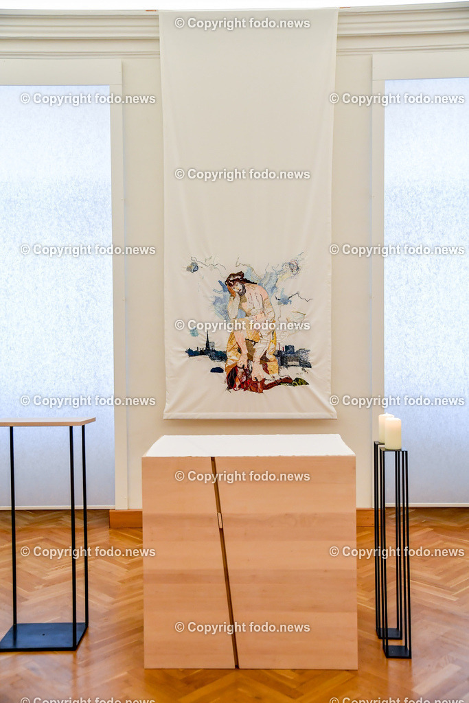 Bischofshof_ Fastentuch_ 21.02.2023-6 | 21.02.2023, Bischofshof Linz, AUT, Fastentuch, im Bild Fastentuch im Bischofshof