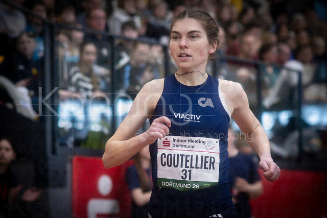 Indoor Meeting Dortmund, 08.02.2026 | DORTMUND, GERMANY - FEBRUARY 8:  Vera Coutellier (Cologne Athletics) during the Indoor Meeting Dortmund at the Helmut-Koernig-Halle on February 8, 2026 in Dortmund, Germany. (Photo by Axel Kohring/Beautiful Sports Int.)