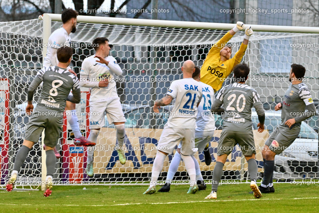 SAK vs. ASKÖ Köttmannsdorf | #8 Ziga Ribic ASKÖ Köttmannsdorf, #24 Jovan Koprivica SAK, #29 Andraz Zinic SAK, #21 Zan Benedicic SAK, #20 Daniel Hans Genser ASKÖ Köttmannsdorf, #17 Stephan Borovnik ASKÖ Köttmannsdorf, #99 Arian Rener SAK, SAK vs. ASKÖ Köttmannsdorf, SAK vs. ASKÖ Köttmannsdorf am 02.04.2026 in Klagenfurt (Sportpark Welzenegg), Austria, (Photo by Bernd Stefan)