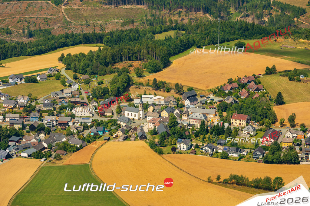 Luftaufnahme von Bernstein am Wald Schwarzenbach am Wald Bild- Das Luftbild wurde 2025 vom UL-Flugzeug heraus erstellt ( keine Drohne ) - Hochauflösende Luftaufnahme -Nicht vergleichbar mit Google Maps oder Satelittenbilder- Die Geschenkidee !Mit Lizenz und Bildrechte bestellbar