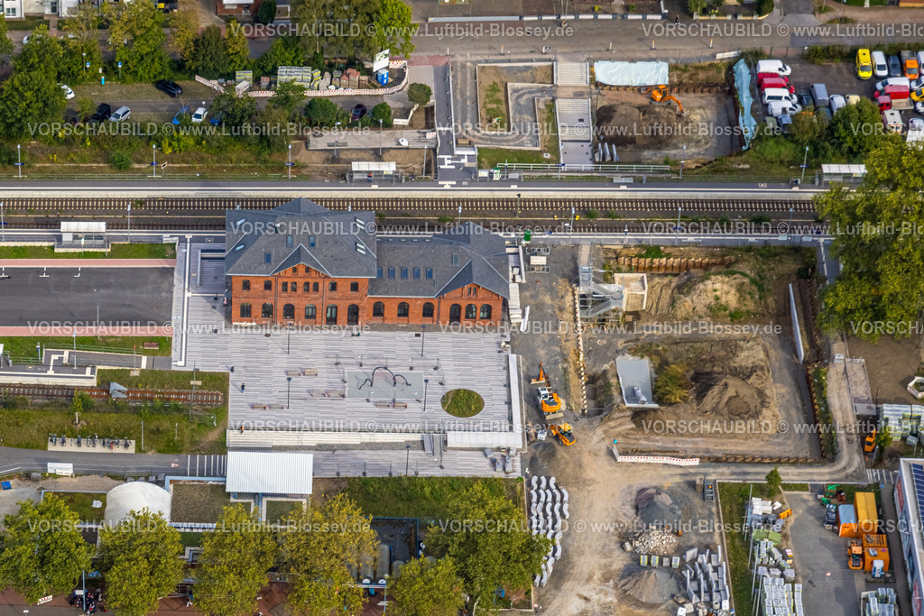 Dorsten230906252 | Luftbild, Dorsten Bahnhof und Baustelle, Dorsten, Ruhrgebiet, Nordrhein-Westfalen, Deutschland