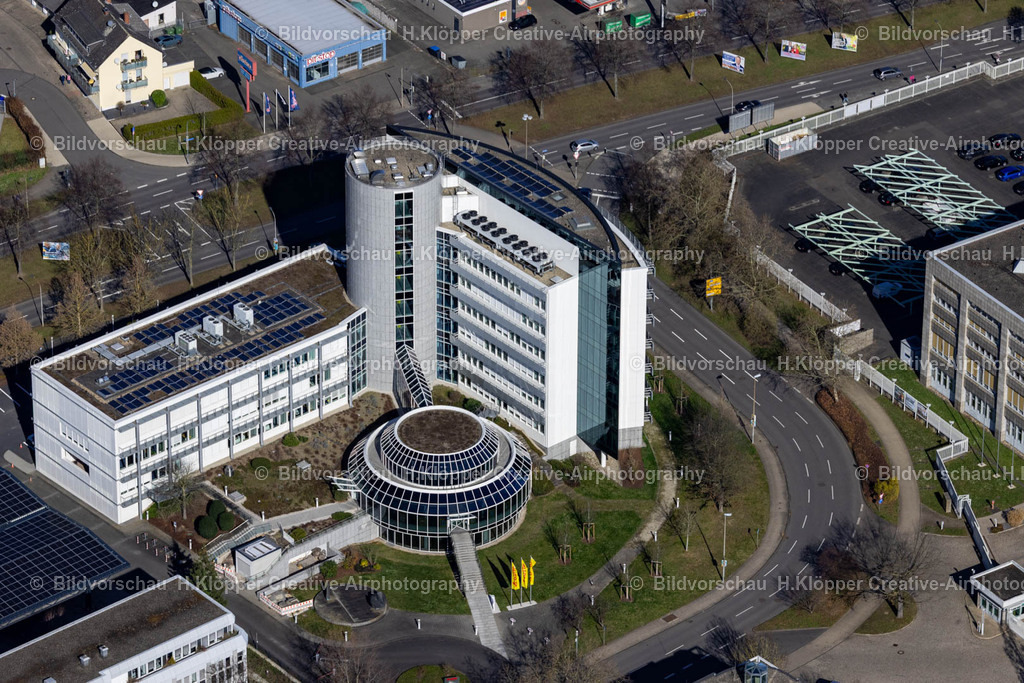 Luftbilder Koblenz-9927 | Luftbildfotografie Büro- und Unternehmensverwaltungs Hochhaus- Gebäude " Lotto Rheinland-Pfalz GmbH " an der Ferdinand-Sauerbruch-Straße in Koblenz im Bundesland Rheinland-Pfalz, Deutschland - Realisiert mit Pictrs.com