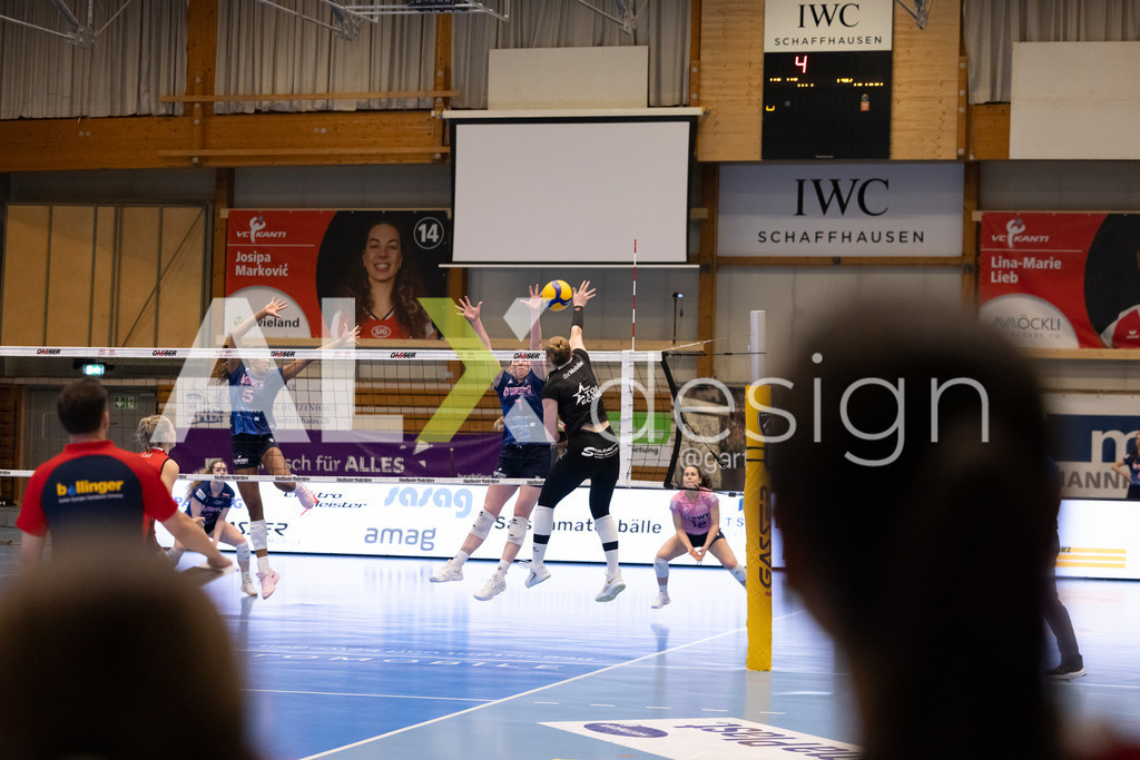 Volleyball I Frauen I Saison 2025-2026 I Volleyball NLA | Women I 1/2 Finals I  VC Kanti Schaffhausen - Sm'Aesch Pfeffingen I 18.03.2026 | 9 Jordan Lockwood (USA) (VC Kanti Schaffhausen) – Diagonal - Realisiert mit Pictrs.com