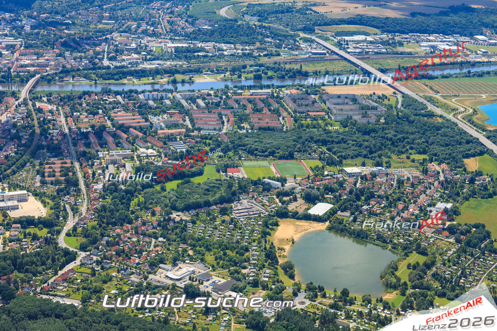 Luftbild von  Pirna - Luftaufnahme wurde 2016 von https://frankenair.de mittels Flugzeug (keine Drohne) erstellt - die Geschenkidee