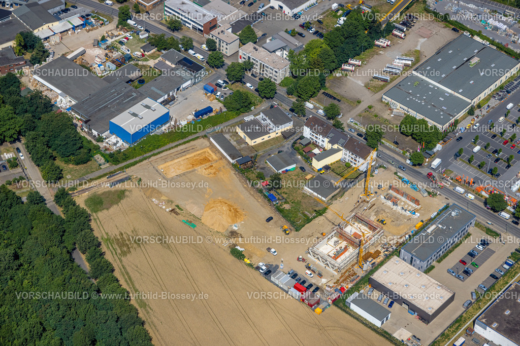 Duisburg220702329 | Luftbild, Baustelle mit Neubau Straßenverkehrsamt an der Theodor-Heuss-Straße, Neumühl, Duisburg, Ruhrgebiet, Nordrhein-Westfalen, Deutschland