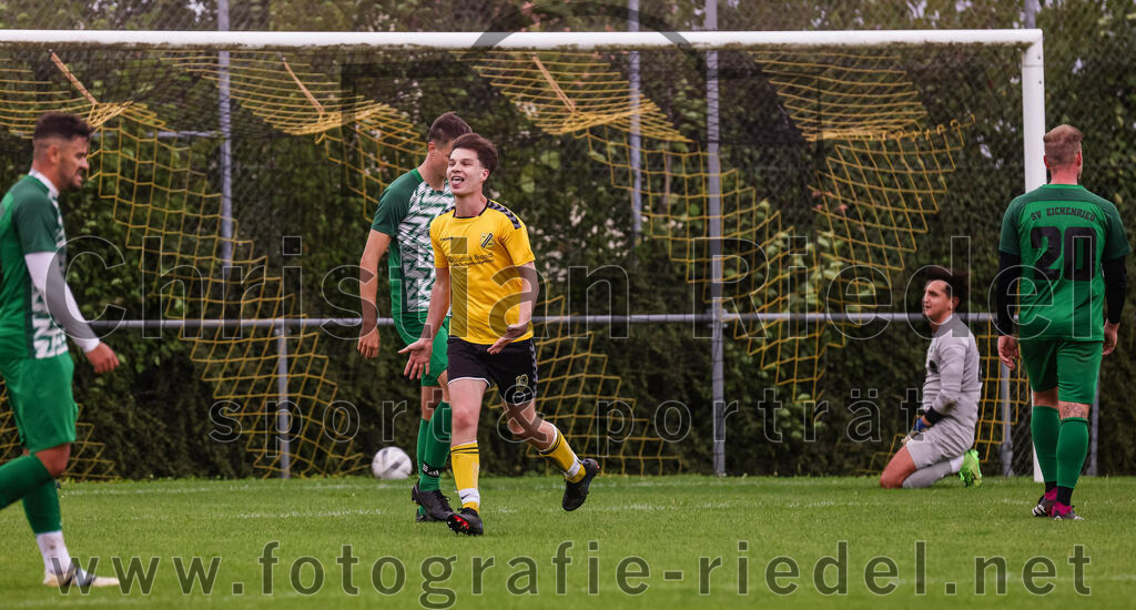 2023-08-06_075_SC_Kirchasch_gegen_SV_Eichenried | Bockhorn, Deutschland, 06.08.2023:
Fußball, Kreisliga 2023 / 2024, 2. Spieltag, SC Kirchasch gegen SV Eichenried, Endergebnis: 3:1

Jubel nach dem 2:0 durch Igor Thomas (SC Kirchasch, #7)
Maximilian Kirmeyer (SV Eichenried, #10), Julian Bauer (SC Kirchasch, #19), Torwart Taygun Yildiz  (SV Eichenried, #29), Bastian Reuel (SV Eichenried, #20)

Foto: Christian Riedel / fotografie-riedel.net