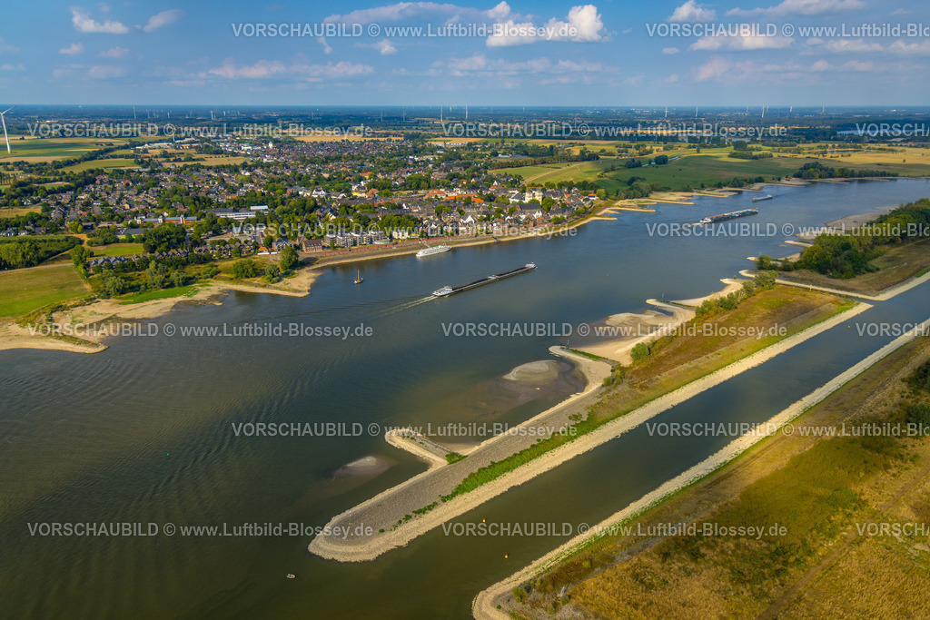 Emmerich220805460Rheinniedrigwasser | Luftbild, Niedrigwasser des Rheins bei Emmerich,  Emmerich, Emmerich am Rhein, Niederrhein, Nordrhein-Westfalen, Deutschland