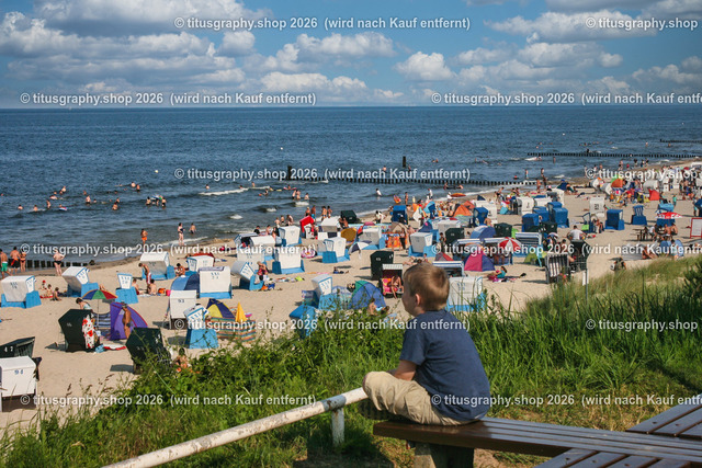 Strandszene Ückeritz Insel Usedom 002 Blick auf die Ostsee | Ostseestrand, Badestrand bei Uckeritz, Insel Usedom - Realisiert mit Pictrs.com