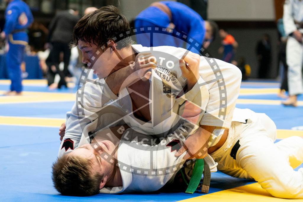 20240124PBB02455 | Fighters compete during the second day of the IBJJF European Championship in Paris, France, on January 24, 2024.