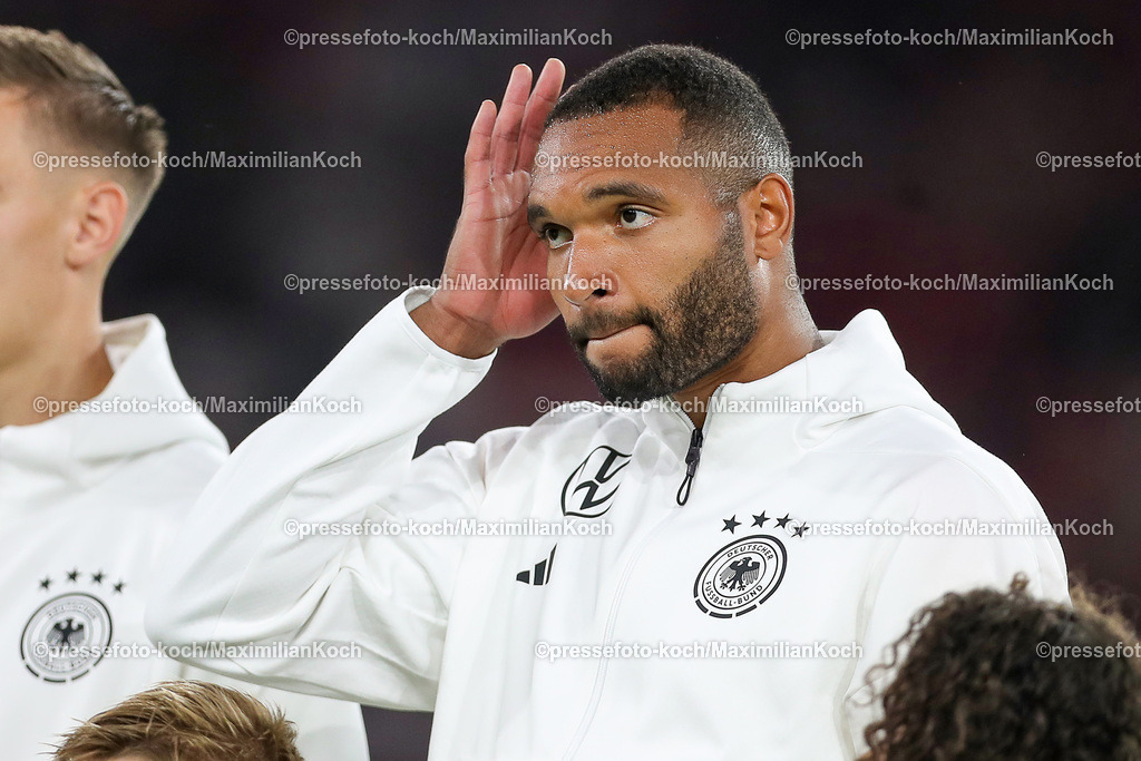 DFB07092402258 | 07.09.2024, Düsseldorf, UEFA Nations League, Deutschland – Ungarn, Merkur Spielarena, Division A, 2024/2025, Gruppe 3: Jonathan Tah (GER #4)DFB regulations prohibit any use of photographs as image sequences and or quasi-video.