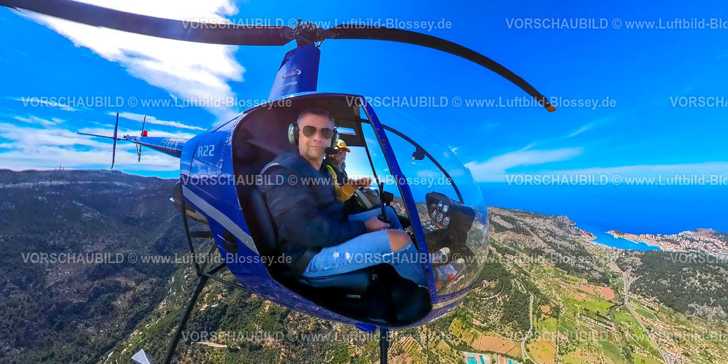 Mallorca230400010Insta006PortraitNewSoller1-2 | Luftbild, Helikopter mit Piloten, Soller, Balearen, Mallorca, Balearische Inseln, Spanien