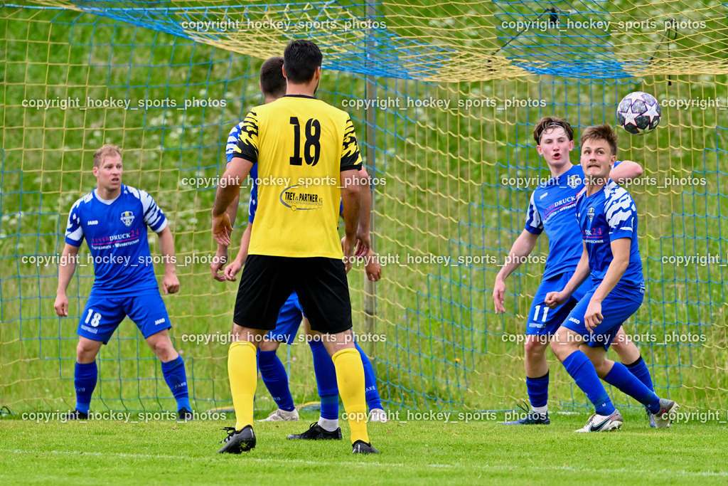 SV Wernberg vs. FC Faakersee | #18 Oliver Lerchner SV Wernberg, #18 Andreas Unterguggenberger FC Faakersee, #11 Noah Moser SV Wernberg, #7 Fabian Daniel Ambrosch SV Wernberg, SV Wernberg vs. FC Faakersee, SV Wernberg vs. FC Faakersee am 01.06.2024 in Wernberg (Sportplatz Wernberg), Austria, (Photo by Bernd Stefan)