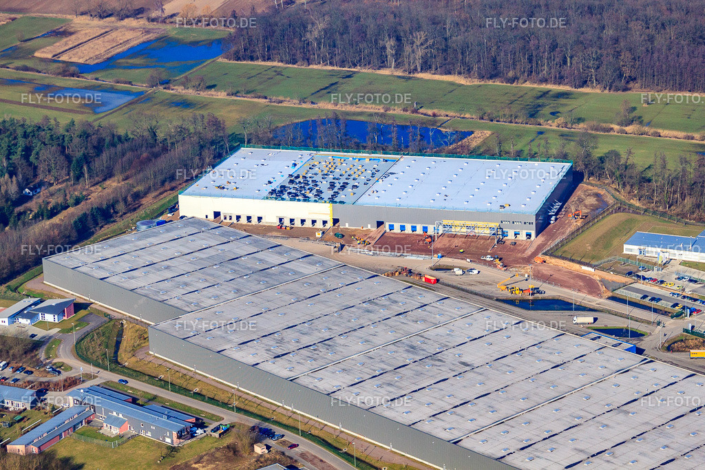 Gewerbegebiet Horst, 3. Bauabschnitt für STS-Group | Luftbild: Gewerbegebiet Horst, 3. Bauabschnitt für STS-Group im Ortsteil Minderslachen in Kandel im Bundesland Rheinland-Pfalz in Deutschland. Foto: IMG_37312.jpg vom 07.02.2011 durch Werner Riehm/FLY-FOTO.de - Realisiert mit Pictrs.com