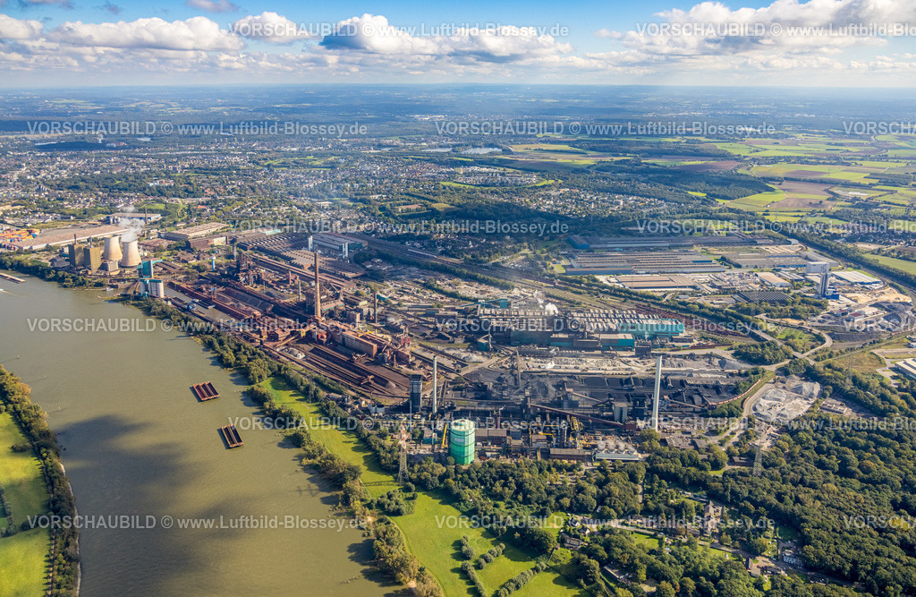 Duisburg241002907 | Luftbild, Hüttenwerke Krupp Mannesmann GmbH HKM am Fluss Rhein, Hüttenheim, Duisburg, Ruhrgebiet, Nordrhein-Westfalen, Deutschland, Duisburg-S