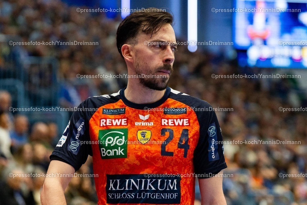 xYDR22022501044 | 22.02.2025, xydrx, Handball, 1.HBL, VFL Gummersbach - Rhein-Neckar-Löwen, Schwalbe-Arena: Patrick Groetzki (Rhein-Neckar-Loewen #24)