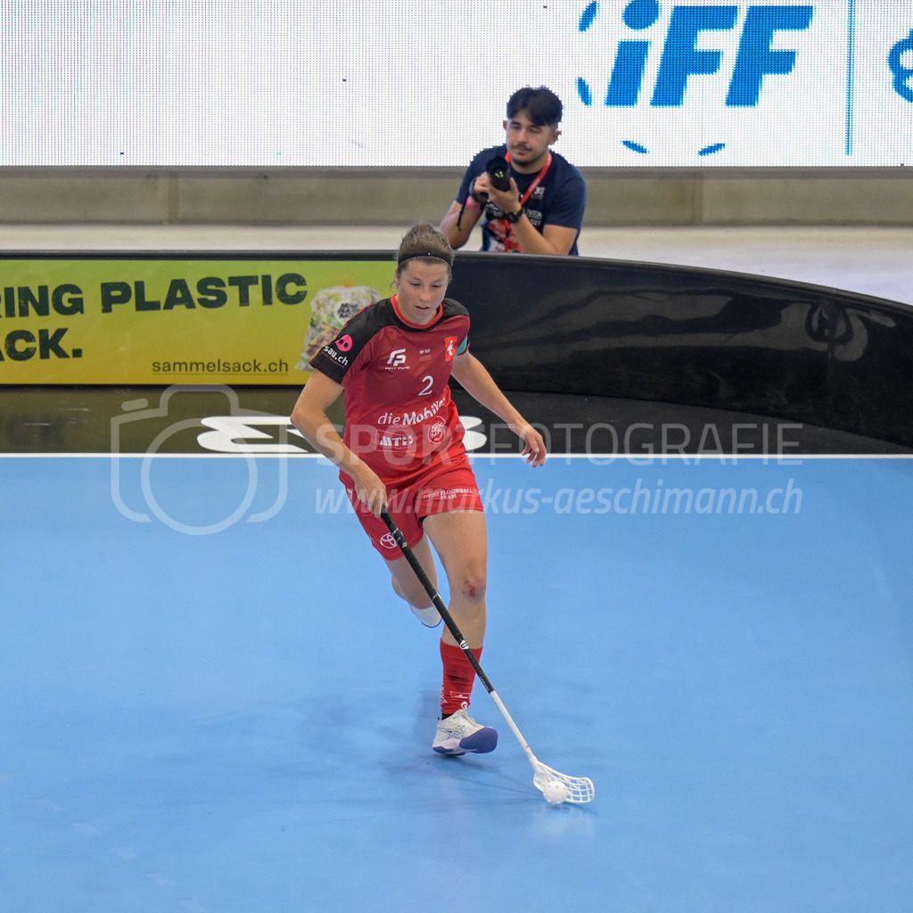 Women's 3v3 WFC 2025 - Championship Final - Finland v Switzerland | Franziska Müller, (#2, Switzerland), during Women's 3v3 WFC 2025 - Championship Final, Switzerland: 03.05.2025, Winterthur, AXA ArenaEvent page: <a href="https://www.u19wfc2025.ch/">www.u19wfc2025.ch</a>Credit: Markus Aeschimann, <a href="https://markus-aeschimann.ch">markus-aeschimann.ch</a>Instagram: <a href="https://instagram.com/sportfotografie.aeschimann">@sportfotografie.aeschimann</a> - Realisiert mit Pictrs.com