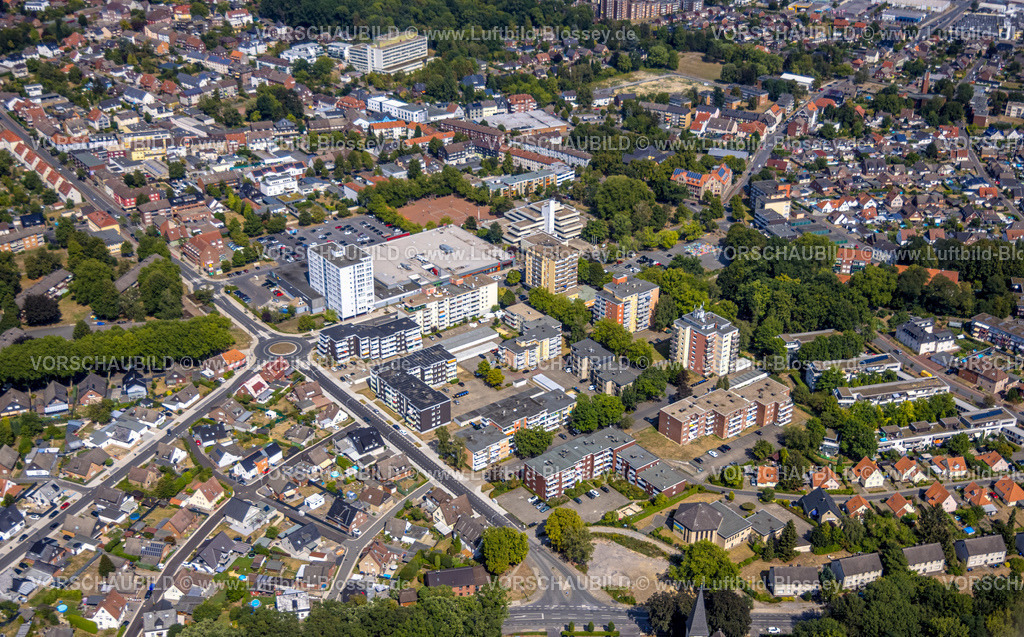 Hamm220809550Bockum-Hoevel | Luftbild, Hochhaussiedlung Friedrich-Ebert-Straße, Bockum-Hövel, Hamm, Ruhrgebiet, Nordrhein-Westfalen, Deutschland