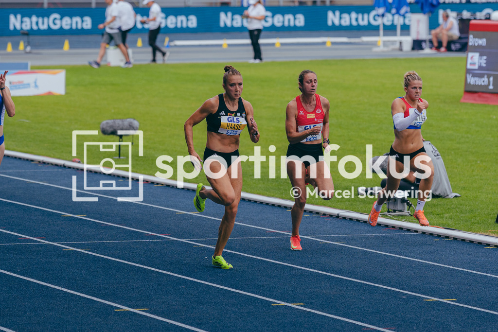 Deutsche Meisterschaften der Frauen und Männer 2026 | Rebekka Haase, Sprintteam Wetzlar, 100-Meter-Lauf, Vorlauf, Deutsche Meisterschaften der Frauen und Männer 2026, Lohrheidestadion Bochum-Wattenscheid, 25.07.2026. Foto: Marcel Schwering / sportimfokus - Realisiert mit Pictrs.com