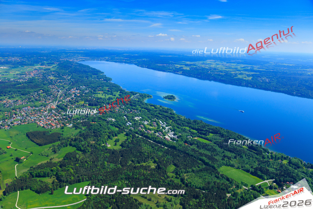 Luftbild von Starnberger-see Feldafing - Luftaufnahme wurde 2015 von https://frankenair.de mittels Flugzeug (keine Drohne) erstellt - die Geschenkidee