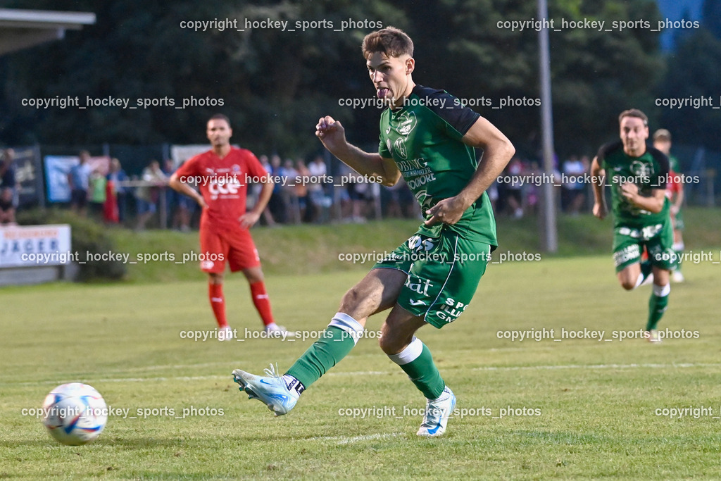 FC Lendorf vs. SC St.Veit | #4 Schritliser Michael St.Veit, Elfmeter, FC Lendorf vs. SC St.Veit, FC Lendorf vs. SC St.Veit am 17.08.2024 in Lendorf (Thomas Morgenstern-Arena), Austria, (Photo by Bernd Stefan)