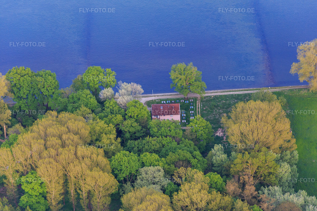 Luftbild: Goldgrund am Rheinufer im Ortsteil Maximiliansau in Wörth im Bundesland Rheinland-Pfalz in Deutschland. Foto: IMG_077951.jpg vom 24.04.2015 durch Werner Riehm/FLY-FOTO.de
