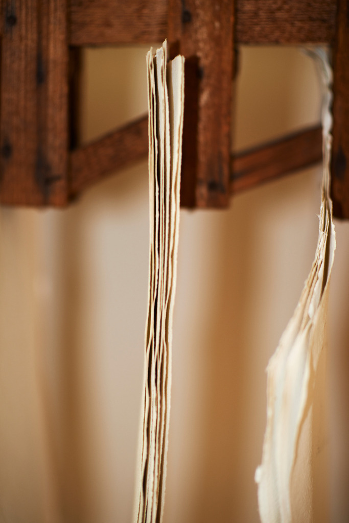 Papiermuehle Moerzinger  | Bad Großpertholz, Austria - April 01, 2016: Papiermuehle Moerzinger; das Papier wird getrocknet. - Realisiert mit Pictrs.com