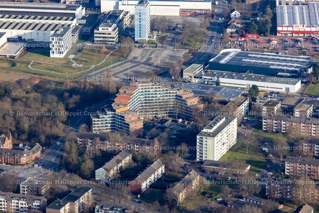 Luftbild Krefeld-8110 | Luftbildfotografie Hochhaus- Gebäude im Wohngebiet an der Dieselstraße in Krefeld im Ruhrgebiet im Bundesland Nordrhein-Westfalen, Deutschland - Realisiert mit Pictrs.com