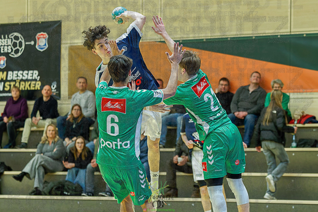 mJB Pokalrunde dt. Meisterschaft, TV Hüttenberg - TSV GWD Minden | mJB Pokalrunde dt. Meisterschaft, TV Hüttenberg - TSV GWD Minden am 15.03.2025 in Münchholzhausen (Sporthalle Münchholzhausen)Photo © 2025 - Jörg Heinrich - Realisiert mit Pictrs.com