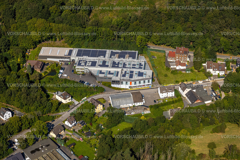 Ennepetal240814860 | Luftbild, ENI Spezialschrauben GmbH Metallverarbeitungsunternehmen mit Solardach, Voerde, Ennepetal, Ruhrgebiet, Nordrhein-Westfalen, Deutschland