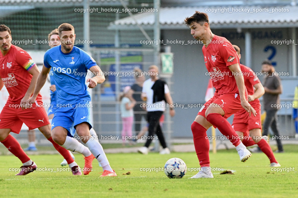 KAC 1909 vs. SAK | #22 Leo Ejup SAK, #9 Mihret Topcagic KAC 1909, KAC 1909 vs. SAK, KAC 1909 vs. SAK am 06.09.2024 in Klagenfurt (Sportplatz KAC), Austria, (Photo by Bernd Stefan)