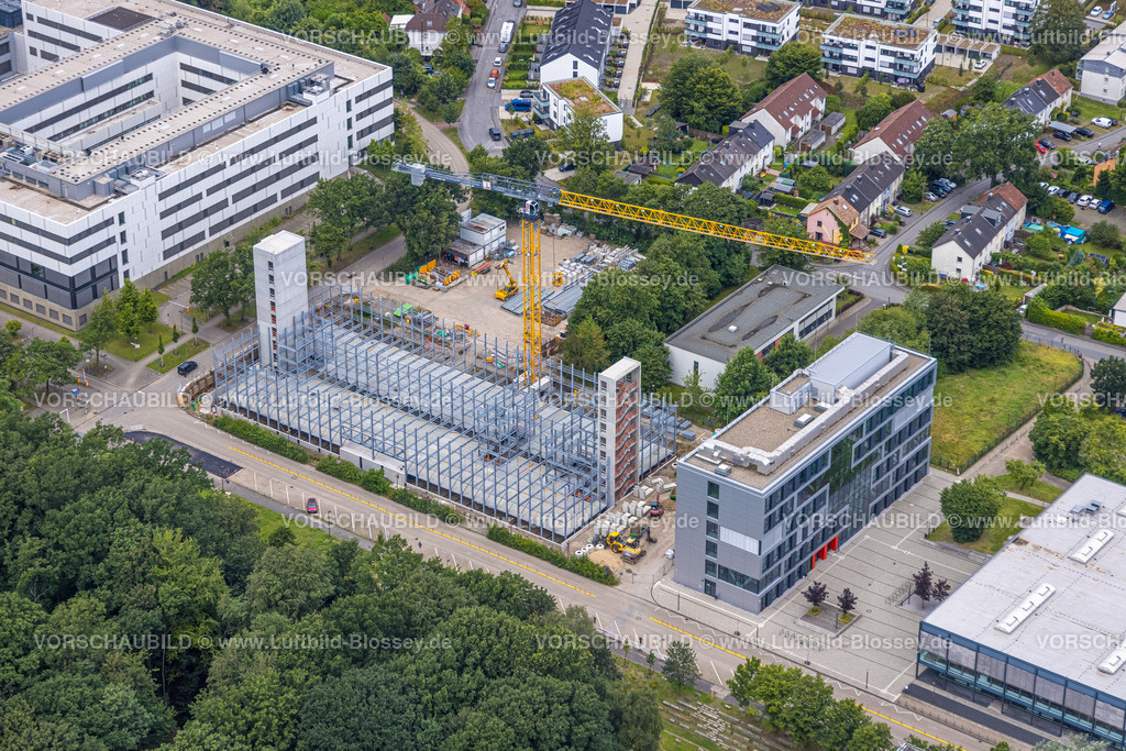 Bochum240700896 | Luftbild, RUB Ruhr-Universität Bochum, Baustelle mit Neubau Am Hochschulcampus Ecke I-Oststraße, Querenburg, Bochum, Ruhrgebiet, Nordrhein-Westfalen, Deutschland