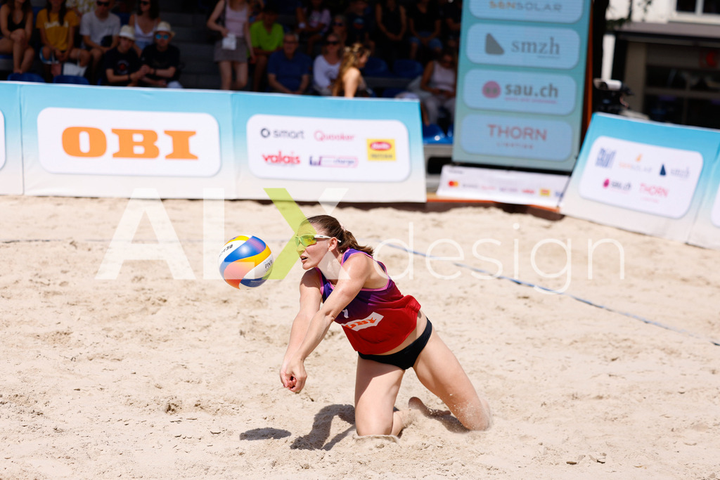 Obi BeachTour 2026 - Basel | BASEL, SWITZERLAND - JULY 17: DUNJA GERSON (SUI) during the Obi BeachTour 2026 match between KLUSER / SCHWAB (SUI) and GERSON / SCHALTEGGER (SUI) at Barfüsserplatz on July 17, 2026 in Basel, Switzerland. - Realisiert mit Pictrs.com