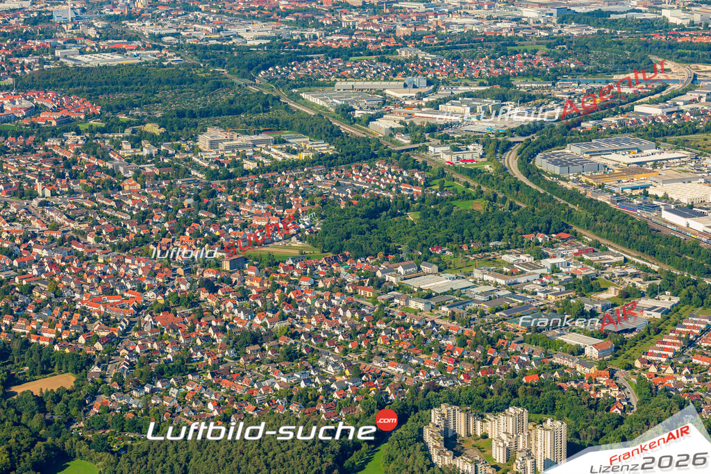 Schöne Luftaufnahme Eibach Nürnberg - Die Luftaufnahme wurde 2025 vom Flugzeug heraus erstellt ( keine Drohne ) - Hochauflösende Luftaufnahme - für professionelle Ausdrucke geeignet. Die Geschenkidee !Mit Lizenz und Bildrechte bestellbar
