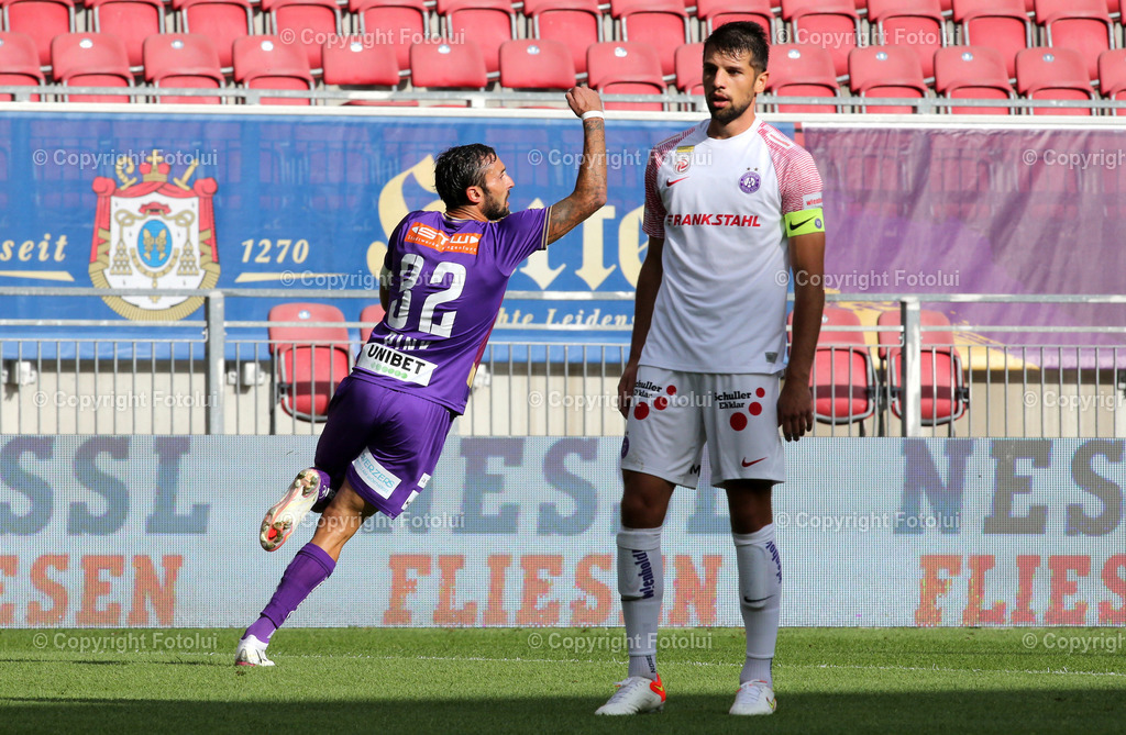 A_LUI_280822_02 | SPORT,FUSSBALL,ADMIRAL BUNDESLIGA AUSTRIA KLAGENFURT-AUSTRIA WIEN  28.08.2022 IM BILD: TORJUBEL MARKUS PINK (KLAGENFURT) FOTO: FOTOLUI/MARIO WIMMER