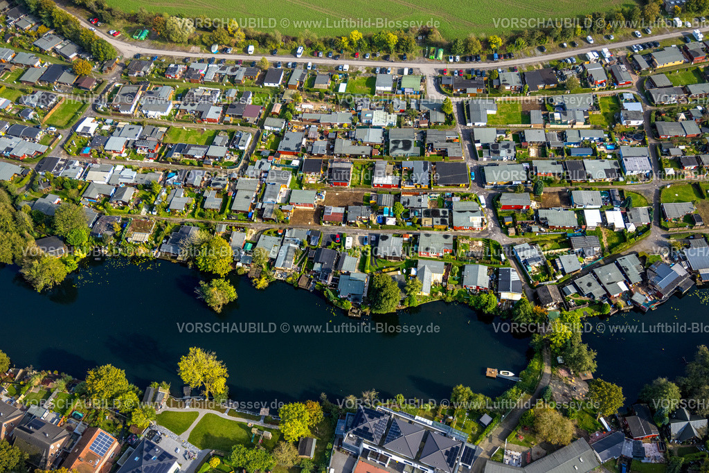 Neukirchen-Vluyn241013426 | Luftbild, Campingplatz Schultes Kull, Campinghäuser Niepsche Wiesen, Fluss Großer Parsick, Schaephuysen, Rheurdt, Ruhrgebiet, Nordrhein-Westfalen, Deutschland