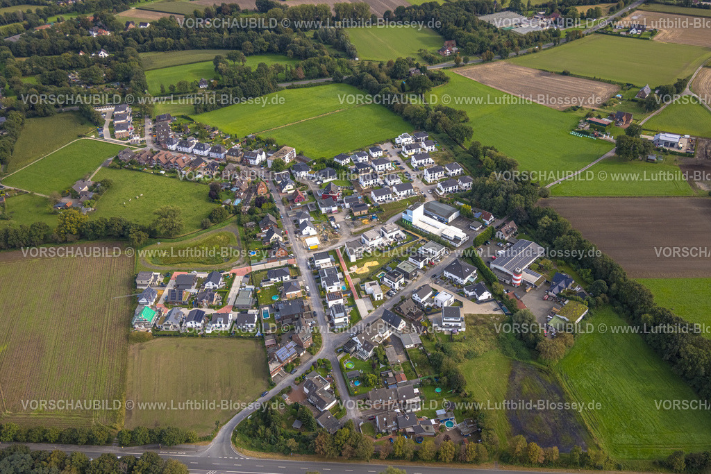 Dorsten230906229 | Luftbild, Baustelle und Neubau-Wohnsiedlung Schwickingsfeld und Auf dem Beerenkamp, Feldmark, Dorsten, Ruhrgebiet, Nordrhein-Westfalen, Deutschland