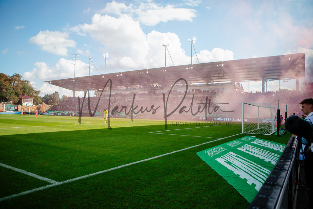 2. Bundesliga, Saison 2025/26, 5. Spieltag : SC Preußen Münster - Fortuna Düsseldorf | Münster, 14.09.2025: 2. Bundesliga, 5. Spieltag, SC Preußen Münster gegen Fortuna Düsseldorf im LVM-Preußenstadion in Münster. Foto: sportfotografie.ms | Markus Paletta - Realisiert mit Pictrs.com