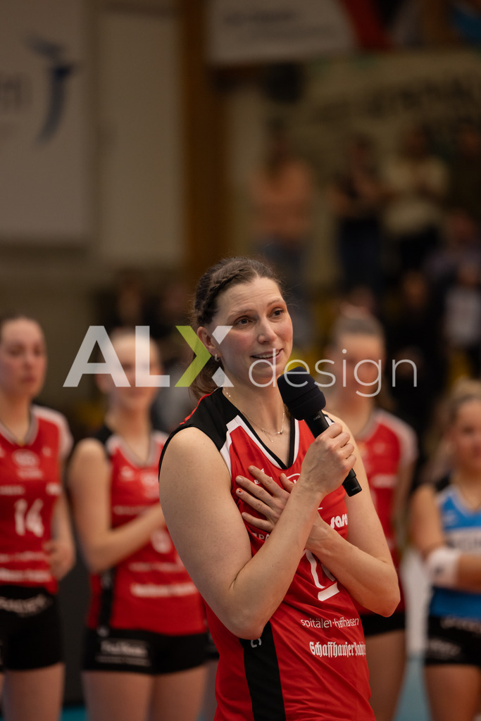 Volleyball I Frauen I Saison 2025-2026 I Volleyball NLA | Women I  Playoffs Finals 2/5 I  VC Kanti Schaffhausen - viteos NUC I  10.04.2026 | 11 Kateřina Holásková (CZ) (VC Kanti Schaffhausen) – Mitte - Realisiert mit Pictrs.com