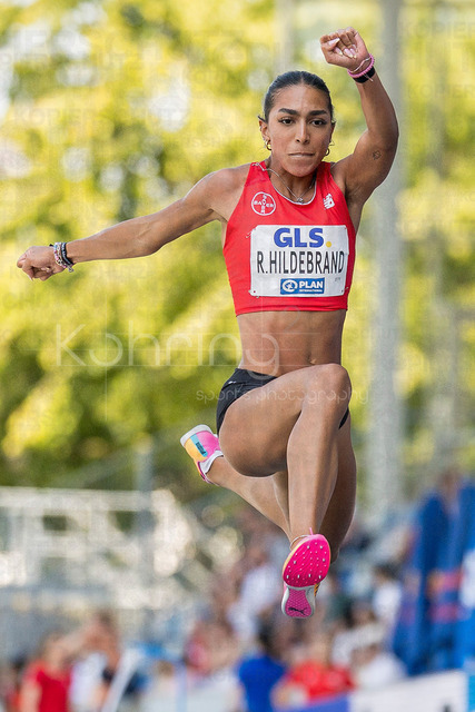 Deutsche Leichtathletik-Meisterschaften; Bochum-Wattenscheid, 25.07.2026 | Ruth Hildebrand (TSV Bayer o4 Leverkusen), Dreisprung ; Deutsche Leichtathletik-Meisterschaften am 25.07.2026 im Lorheide-Stadion, Bochum-Wattenscheid (Nordrhein-Westfalen).