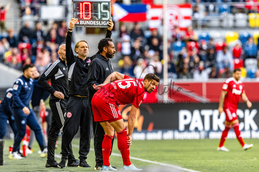 Fortuna Düsseldorf vs. Karlsruher SC | Düsseldorf, 30.04.2023: 2. Bundesliga, 30. Spieltag, Fortuna Düsseldorf gegen Karlsruher SC in der Merkur Arena in Düsseldorf. Foto: sportfotografie.ms | Markus Paletta - Realisiert mit Pictrs.com