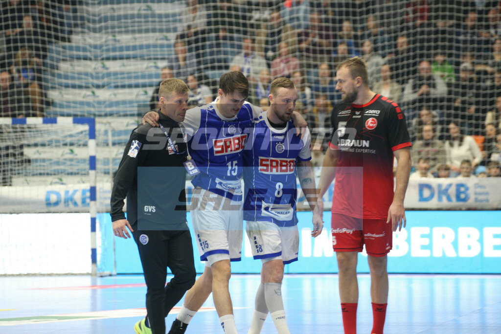 VFL Gummersbach - MT Melsungen | V. l.: Gudjon Valur Sigurdsson, Miro Schluroff, Lukas Blohme und Julius Kühn - © Sportfoto-Sale (MK) - Realisiert mit Pictrs.com